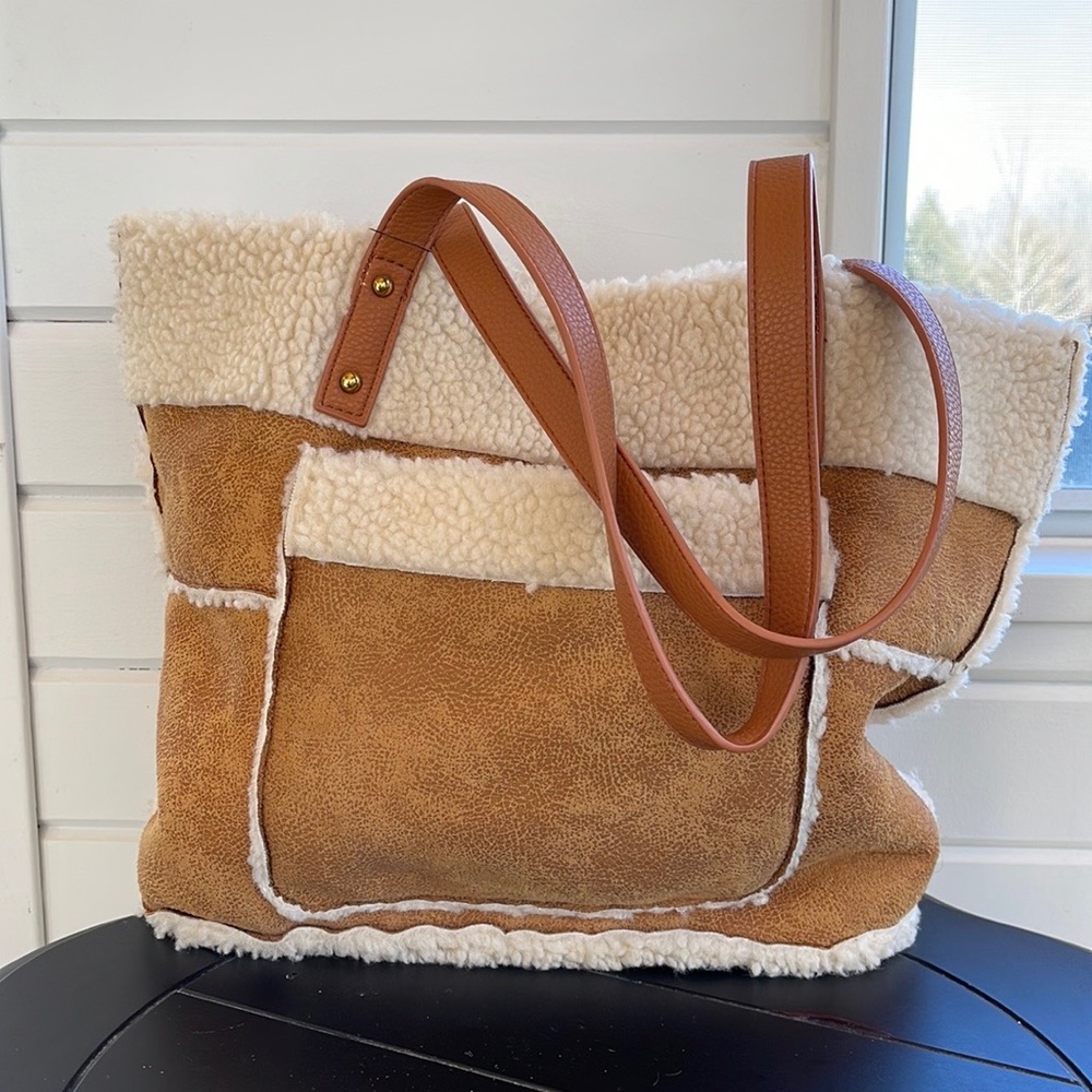Tan Sherpa purse